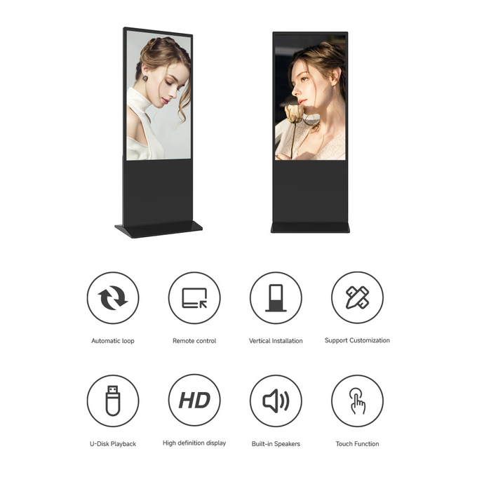 Waterproof High Definition Outdoor Signage Display Android Exhibition Floor Standing