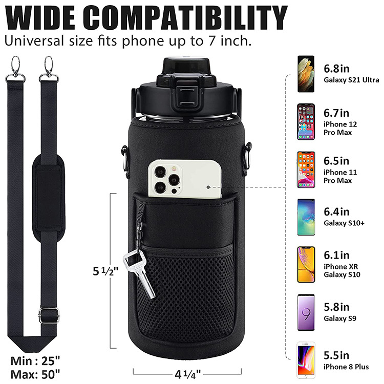 Sports Water Bottle Case Cover Insulated Bag Bottle Cooler Sleeve Portable Camping