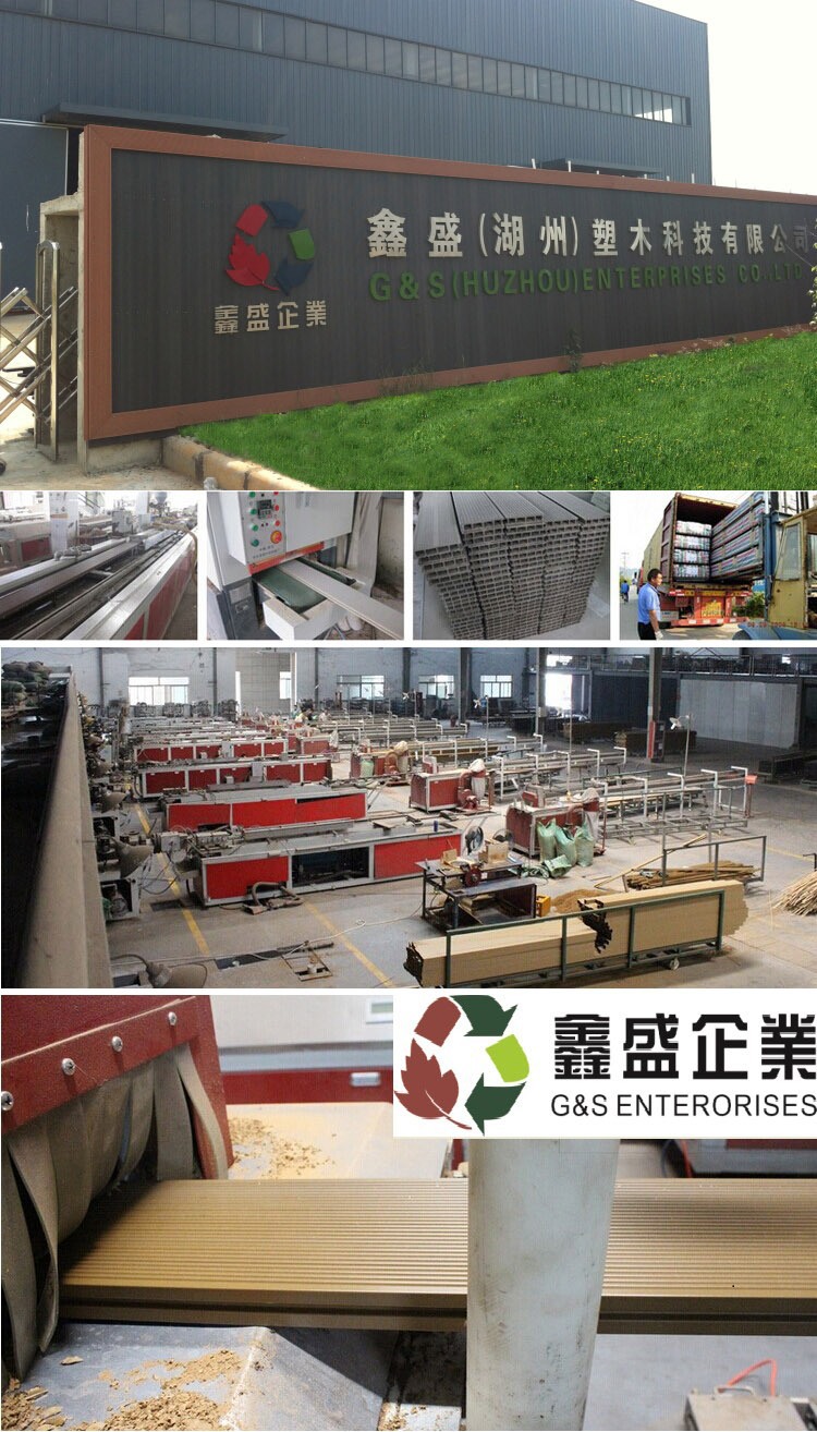 Recycled Anti UV WPC Hollow Decking French Grey Hollow Composite Decking