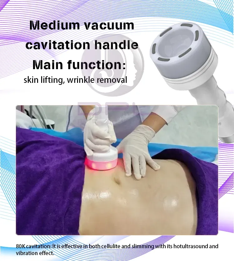 Anti Aging Vacuum Cavitation Machine 80K Laser Cellulite Remover
