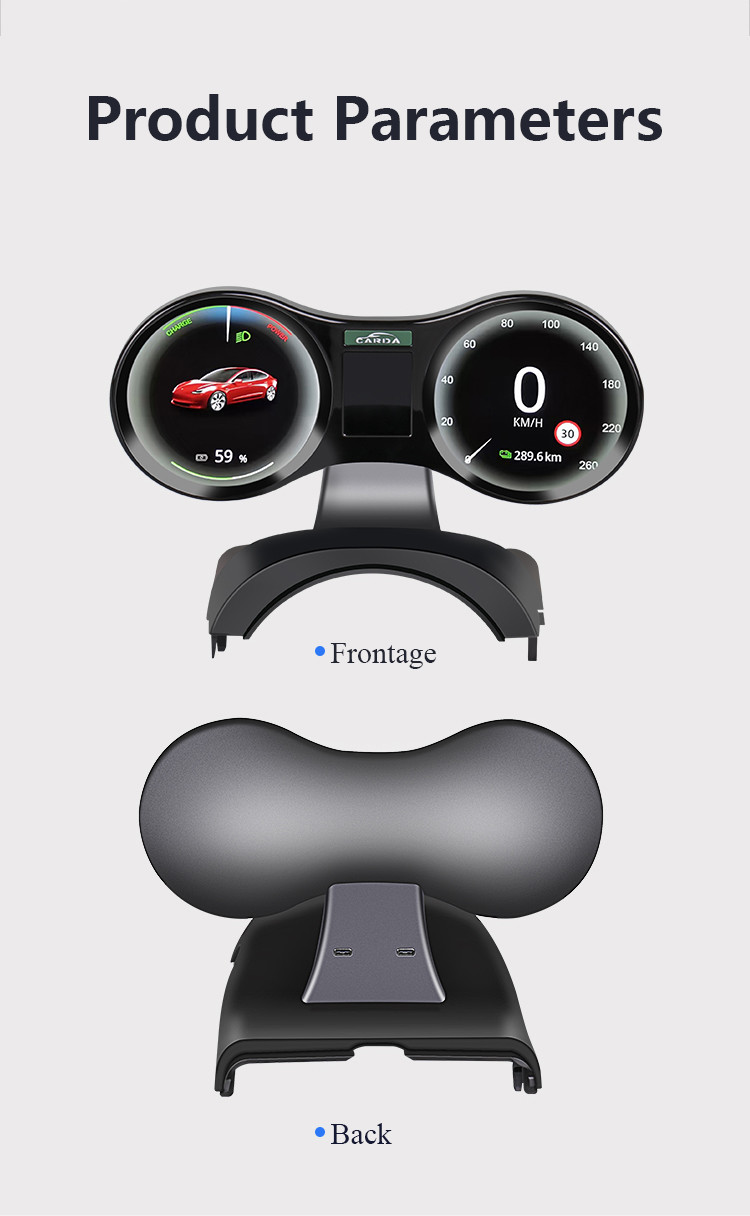 12.3 Inch Screen Dashboard Tesla Model 3 Model Y 1920*720 Black