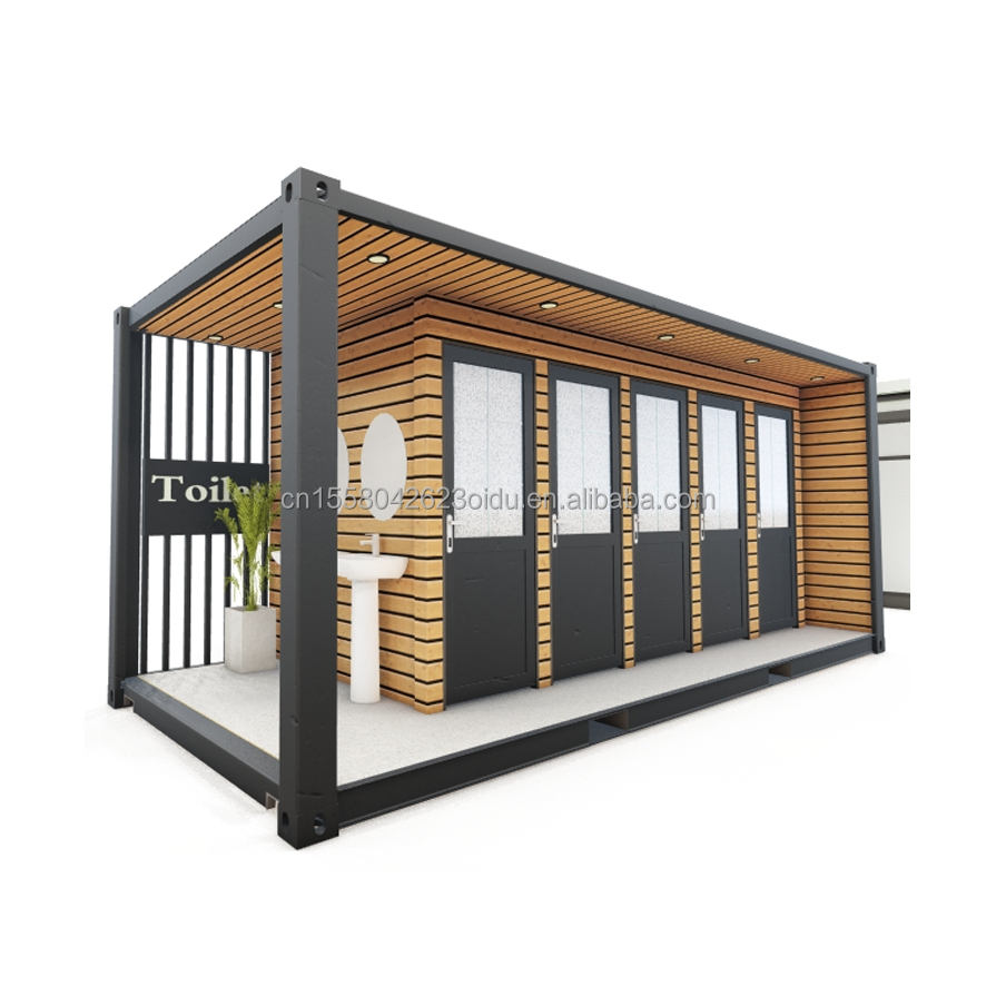Modern Design Style Customized Color Wooden Prefabricated Container House Steel Sandwich Panel Hotel Toilets for Outdoor
