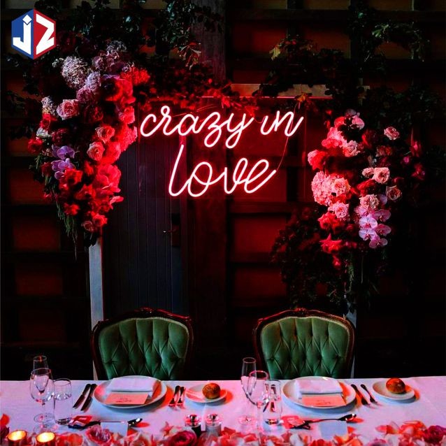 Wedding LED Neon Letter Signs Custom Warm Romantic Free Design