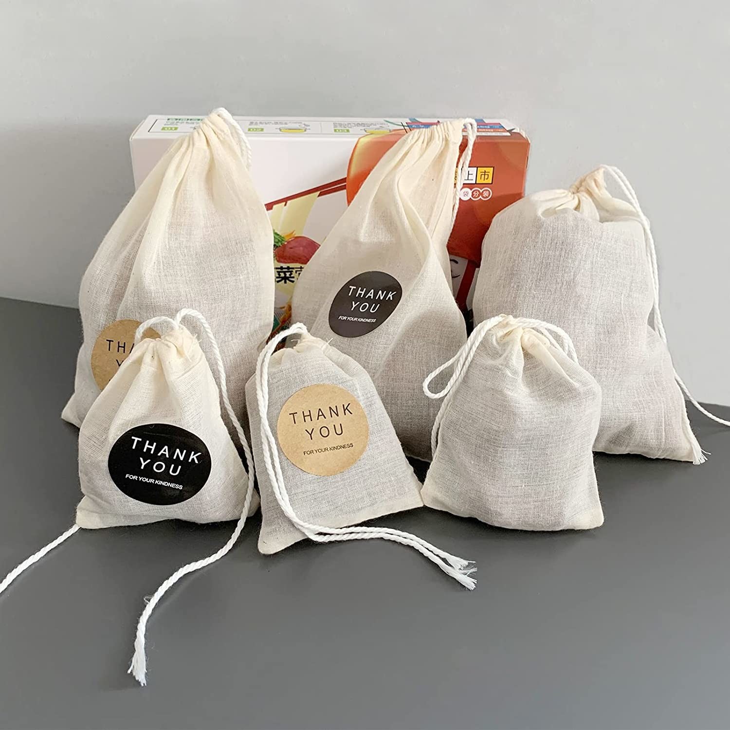 Lightweight 5x7 Inch Cotton Drawstring Bags For Party Wedding Home Supplies