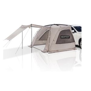 China 2.49*3.20*1.91M Portable Grey Car Camping Tent Waterproof PU3000MM Coated Polyester Fabric For Outdoor Adventure on sale