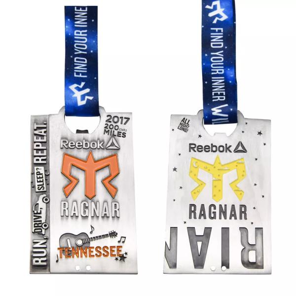 ISO9001 Metal Custom Logo Medals Wearproof Polished Running Ironman Triathlon