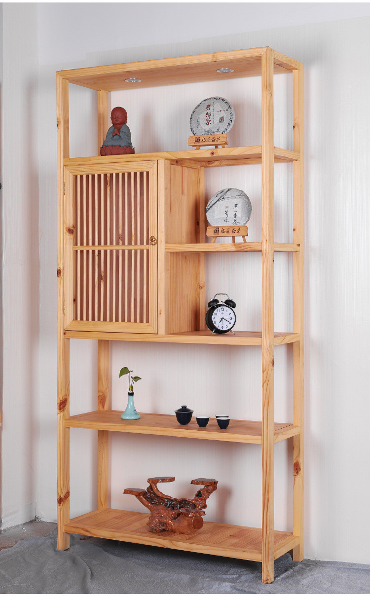 Pinewood Multi Storey Shop Display Showcase Home Storage Cabinet With Door