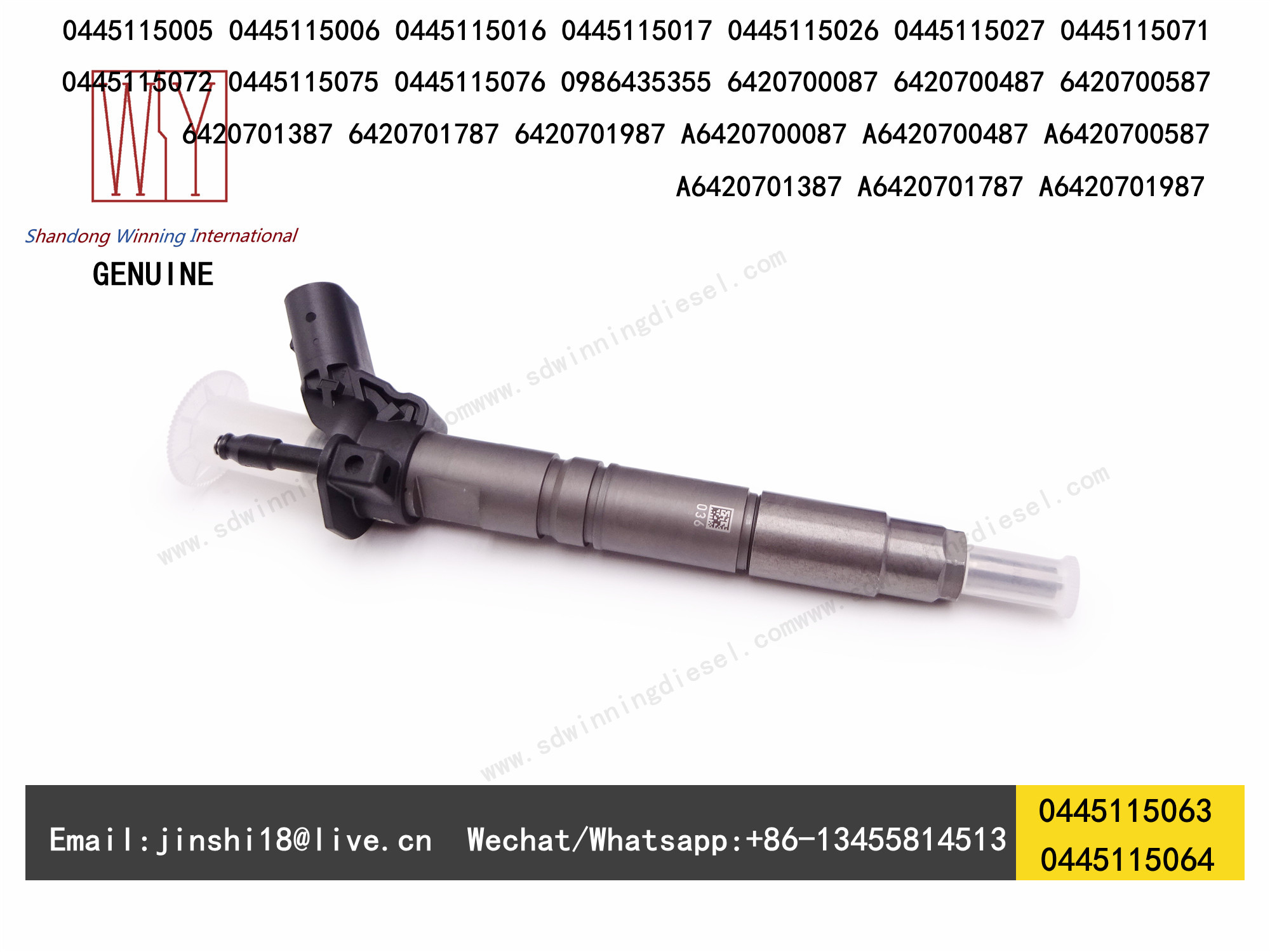 BOSCH GENUINE AND NEW PIEZO INJECTOR 0445115063, 0445115064, 0445115005, 0445115006, 0445115016, 0445115017, 0445115026