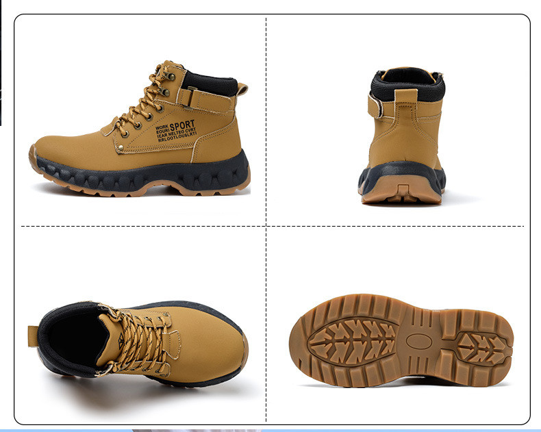 Lightweight Microfiber Safety Work Shoes With Steel Toe And Rubber Sole