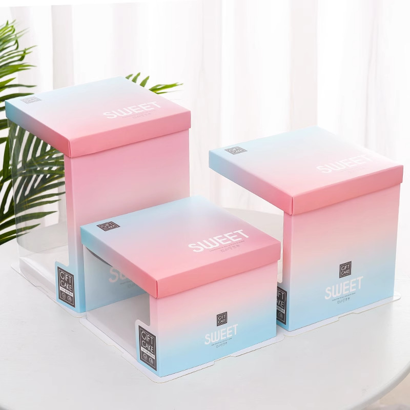 Customizable Paper Thickness Cake Packaging Boxes with CMYK / Pantone Printing