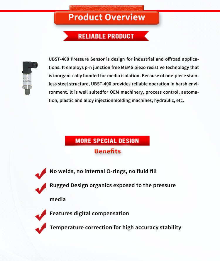 Long-lasting UNIVO UBST-400Y Tank Water Level Sensor for Extreme Pressure Conditions