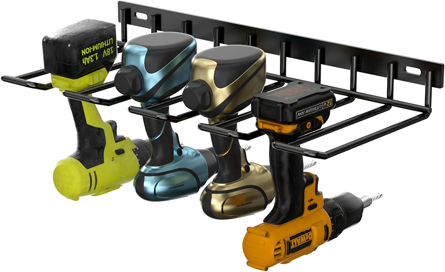 Wall Storage Power Tool Organizer And Heavy Duty Rack For Garage Pegboard Workshop
