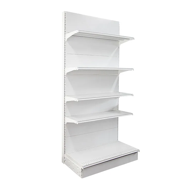 Factory Customized Size Thickness Color white supermarket gondola shelf disassemble column display rack