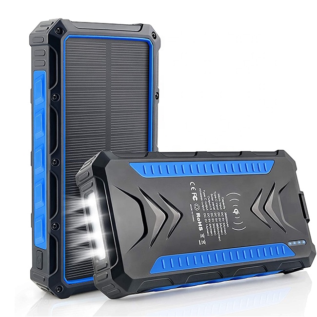 30000mAh Solar Charger Power Bank 36000mah Solar Power Bank 133.2W Wireless Charging