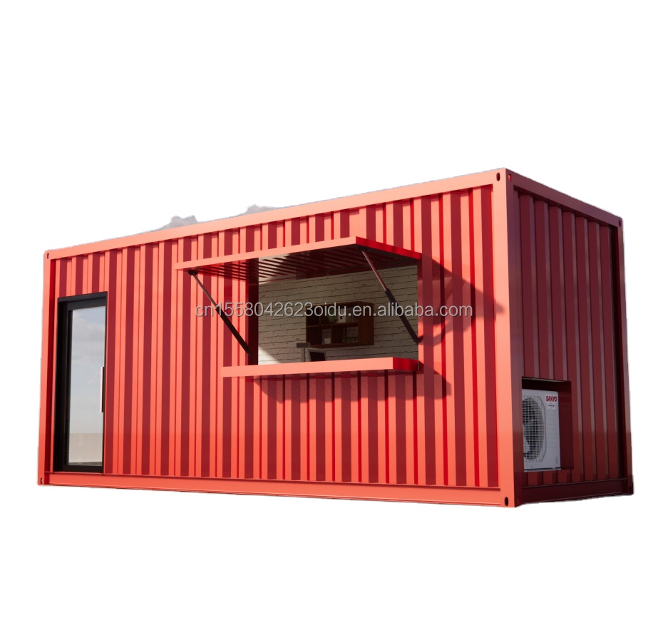 Modern 20 FT 40 FT Prefab Home Container Wooden Prefabricated Outdoor Restaurant Coffee Bar for Customized Color