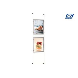 China CRD A1 Double Sided Crystal LED Light Box,Ultra Thin Clear Acrylic Frame Hanging Type Poster Holder for Indoor Usage on sale