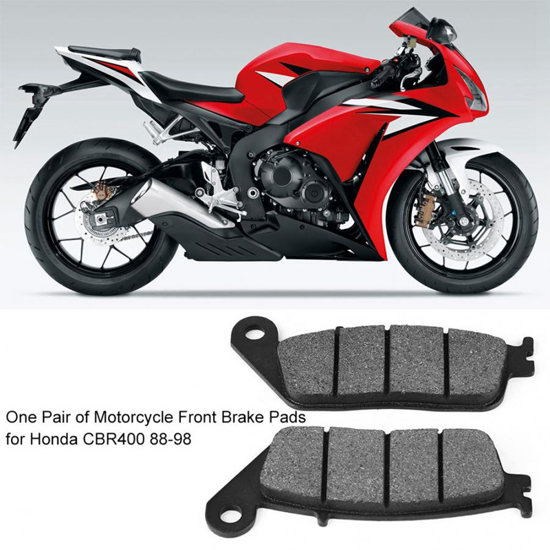 Non Asbestos Brake Pads Fit For Honda CB400 Motorcycle Low Noisy 3mm Thickness