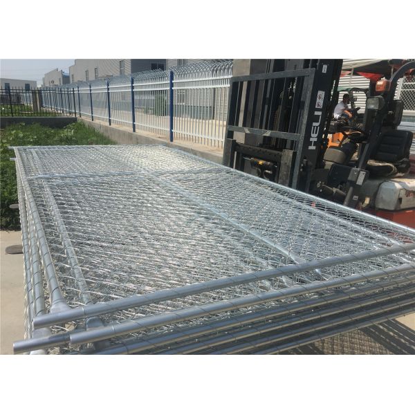 Quality 4'x10' chain link fence construction fencing tubing  1⅜"(35mm) x16.5ga/1.50mm wall thick chain mesh 3"x3" x 11.5ga dia for sale