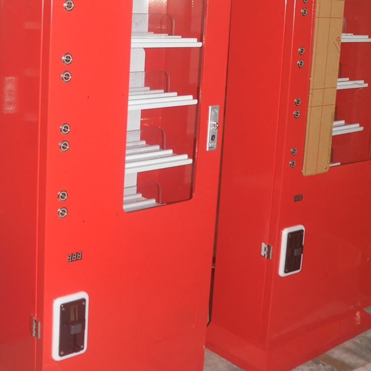 Coin-operated vending machines support the sale of hotel supplies