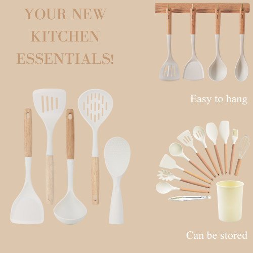 OEM BSCI Kitchen Cookware Accessories Silicone Kitchen Utensil Set
