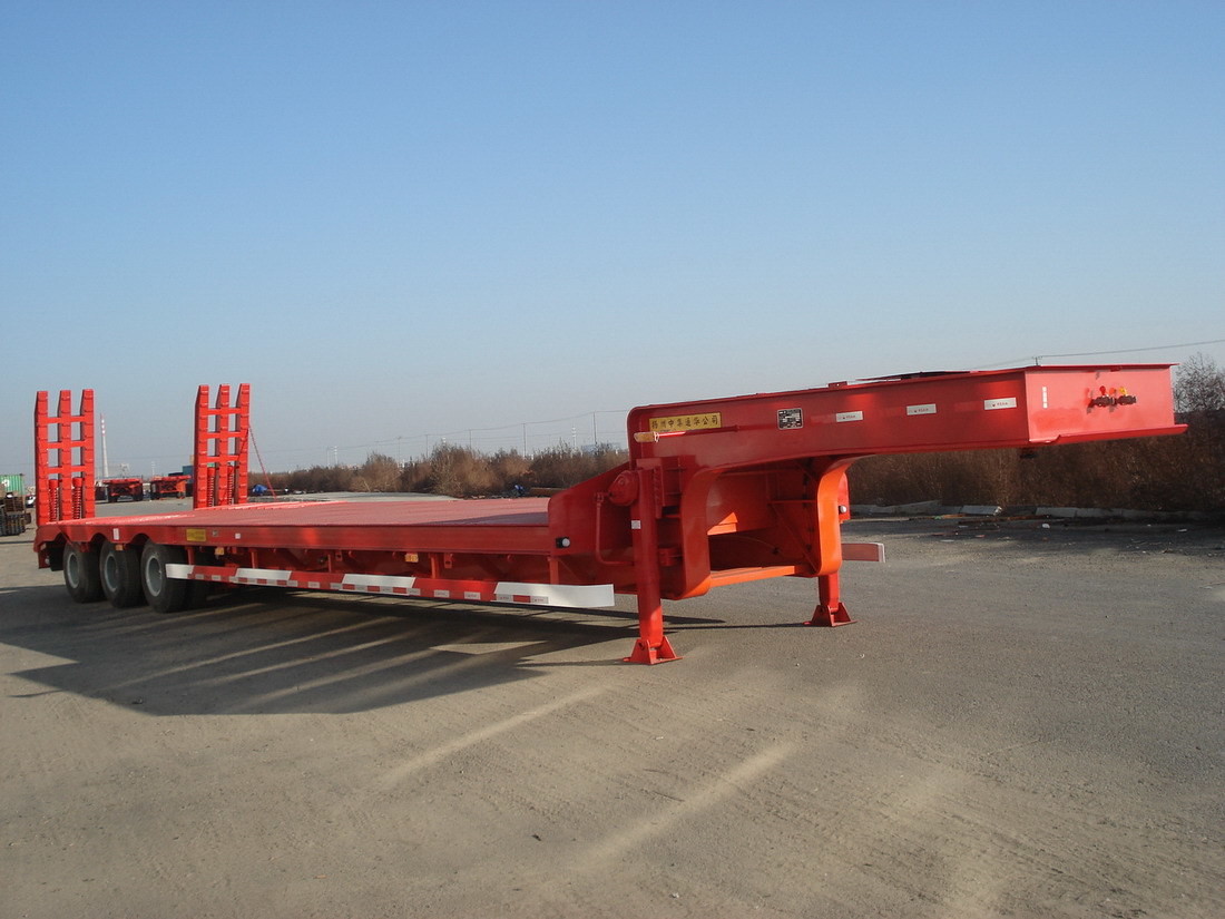 80ton low-bed trailer price China semi trailer factory low loader semi trailer truck