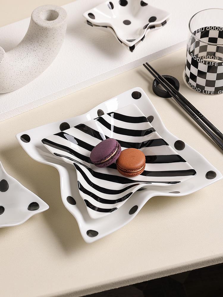 Luxury Nordic Style Ceramic Plates , Bohemian Plate Set For Restaurant