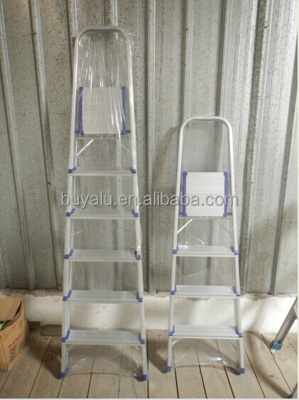 Sustainable Aluminum Folding Ladder 3 Steps In Silver Anodized