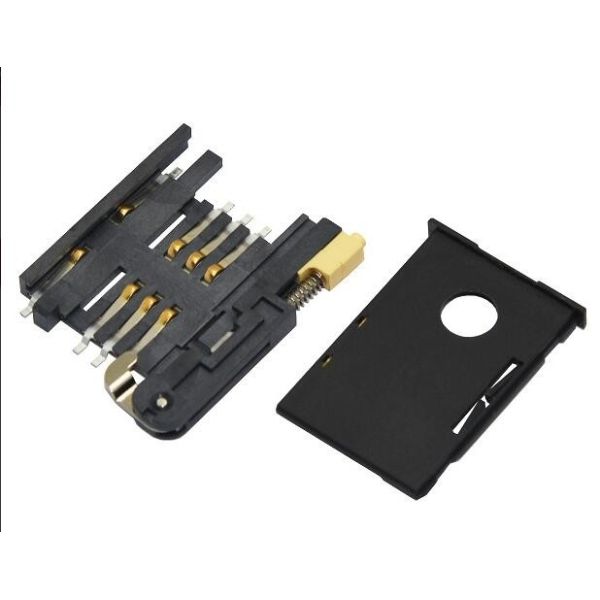 China 2.54mm Pitch Memory Card Socket LCP PA9T 6 Pin Sim Card Connector 91228 Series on sale China 2.54mm Pitch Memory Card Socket LCP PA9T 6 Pin Sim Card Connector 91228 Series on sale