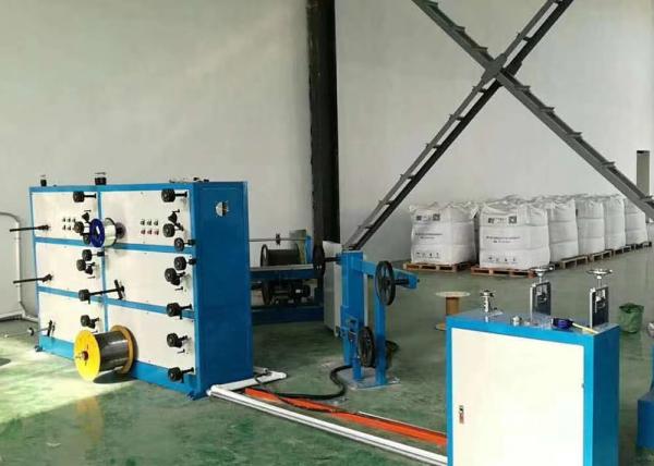 25kw 70kg/H High Speed FTTH Fiber Optic Cables PVC Extruder Machine Production