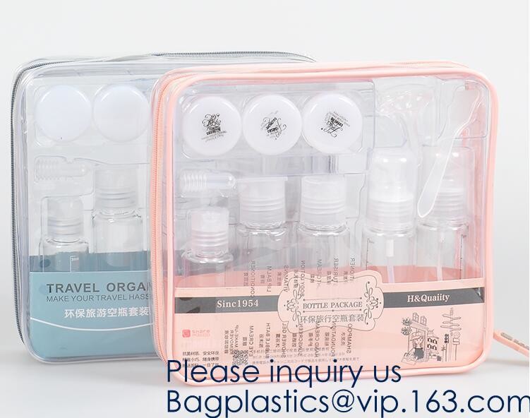 Travel Bag Large Toiletry Bag Makeup Organizer clear pvc cosmetic bag,Cosmetic Packing Toiletries Bag for Women BAGEASE