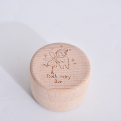 Tooth Fairy Box Wooden Box Souvenir Dropped Tooth Keepsake Storage Box Gift for Boy or Girl