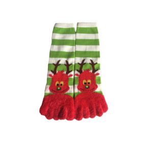 China acrylic five toes socks with feather yarns on sale