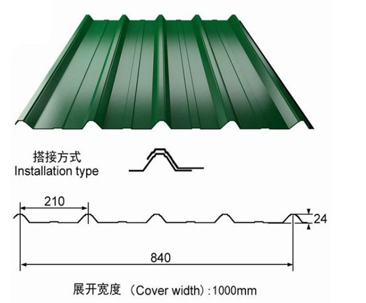 Roof Tile Trapezoidal Sheet Roll Forming Machine Sidewall 16mm Under Frame 300 H-Beam