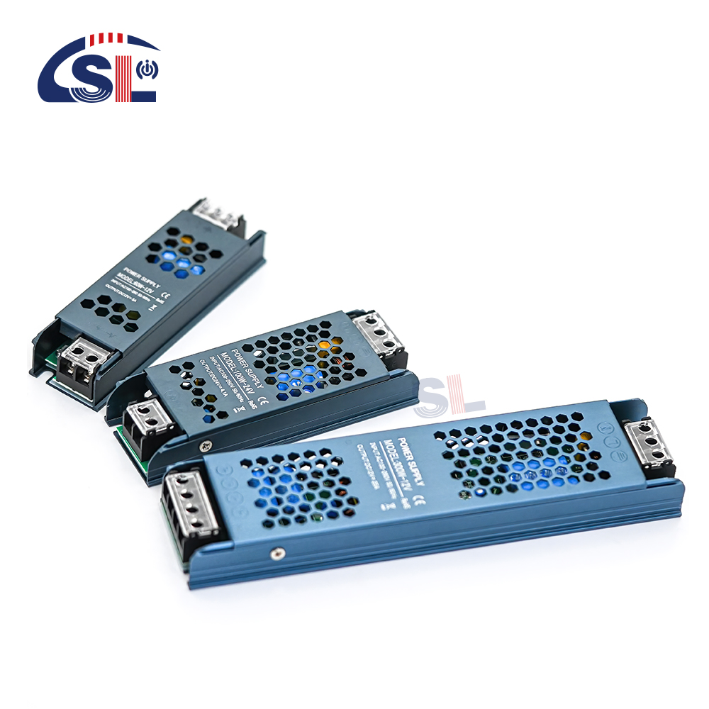 Indoor Slim and Ultra Thin SMPS Power Supply 5A Output Current 100-240V AC to DC 5V 12V 24V