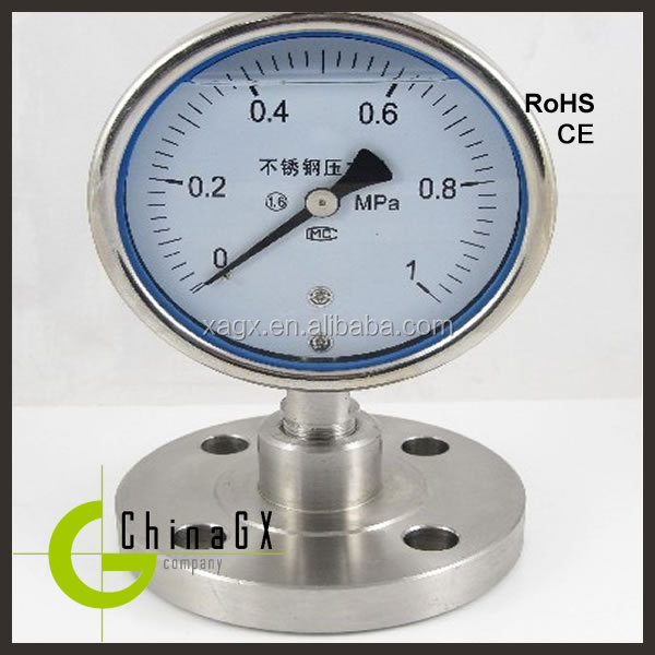 316 All Stainless Steel SS Case Pressure Gauge Miniature Type
