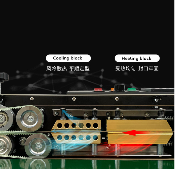 Automatic Grade Automatic Stainless Steel Continuous Band Sealer for Plastic Food Bag