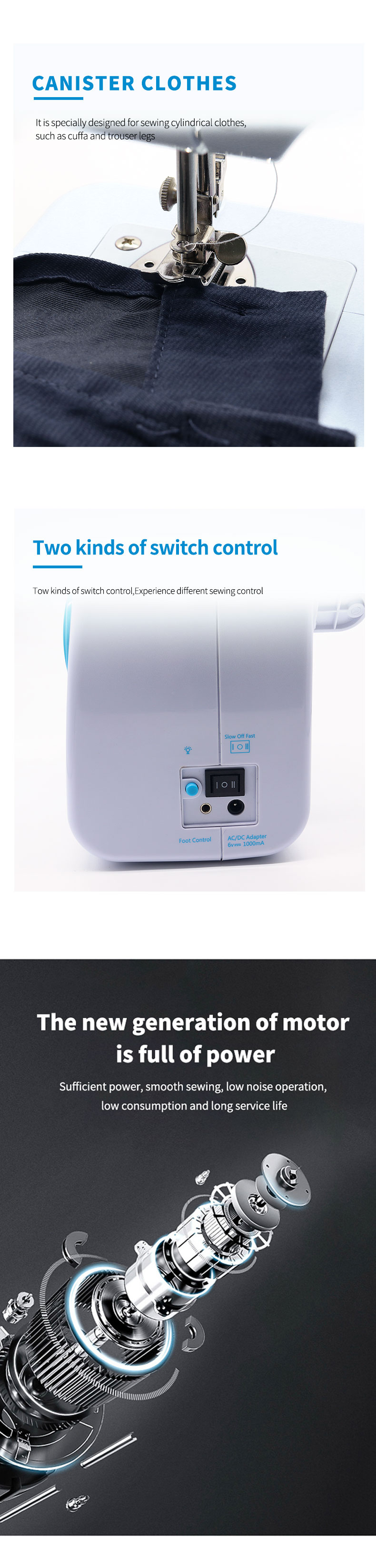 3 KG UFR-727 Electric Sewing Machine for Cloth Stitching and Buttonhole Flat-Bed