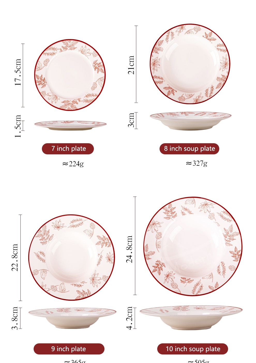 Christmas Dinnerware Sets Bone Gift For Christmas 2023 Plant Pattern Type Dinnerware Type