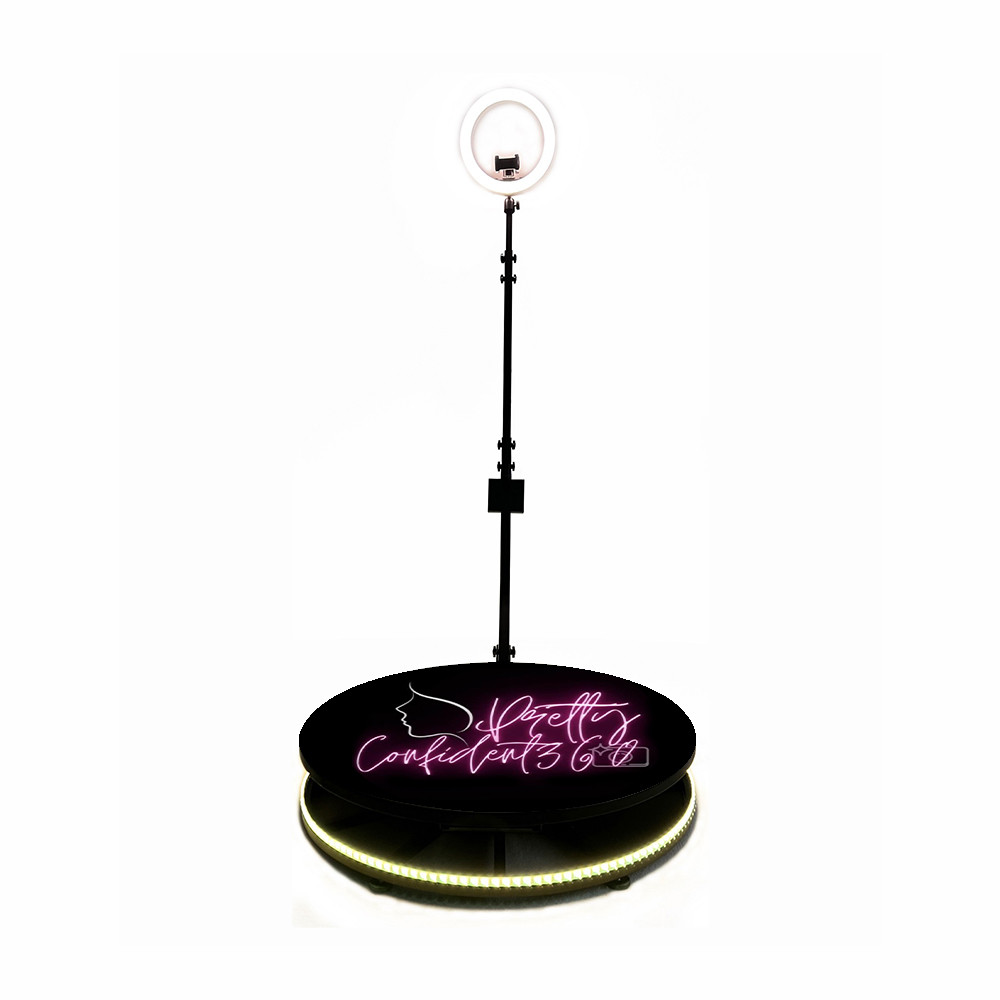 Remote Control 360 Selfie Photo Booth LED Tube Rotating Ring Light Photo Booth