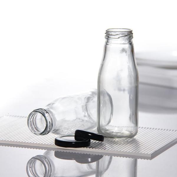 Bpa Free 25Oz 32Oz Pasterurization Juice Milk Delivery Glass Bottle With Metal
