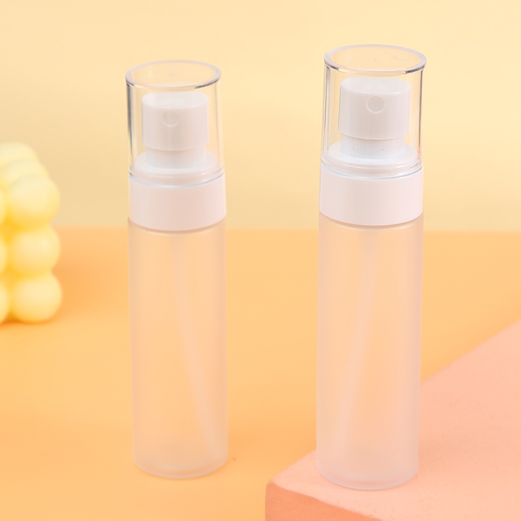 4oz 5oz 100ml PET Sanitizer Bottle Customize Color or Label Transparent Frosted Travel Perfume Spray Bottle for Cosmetic