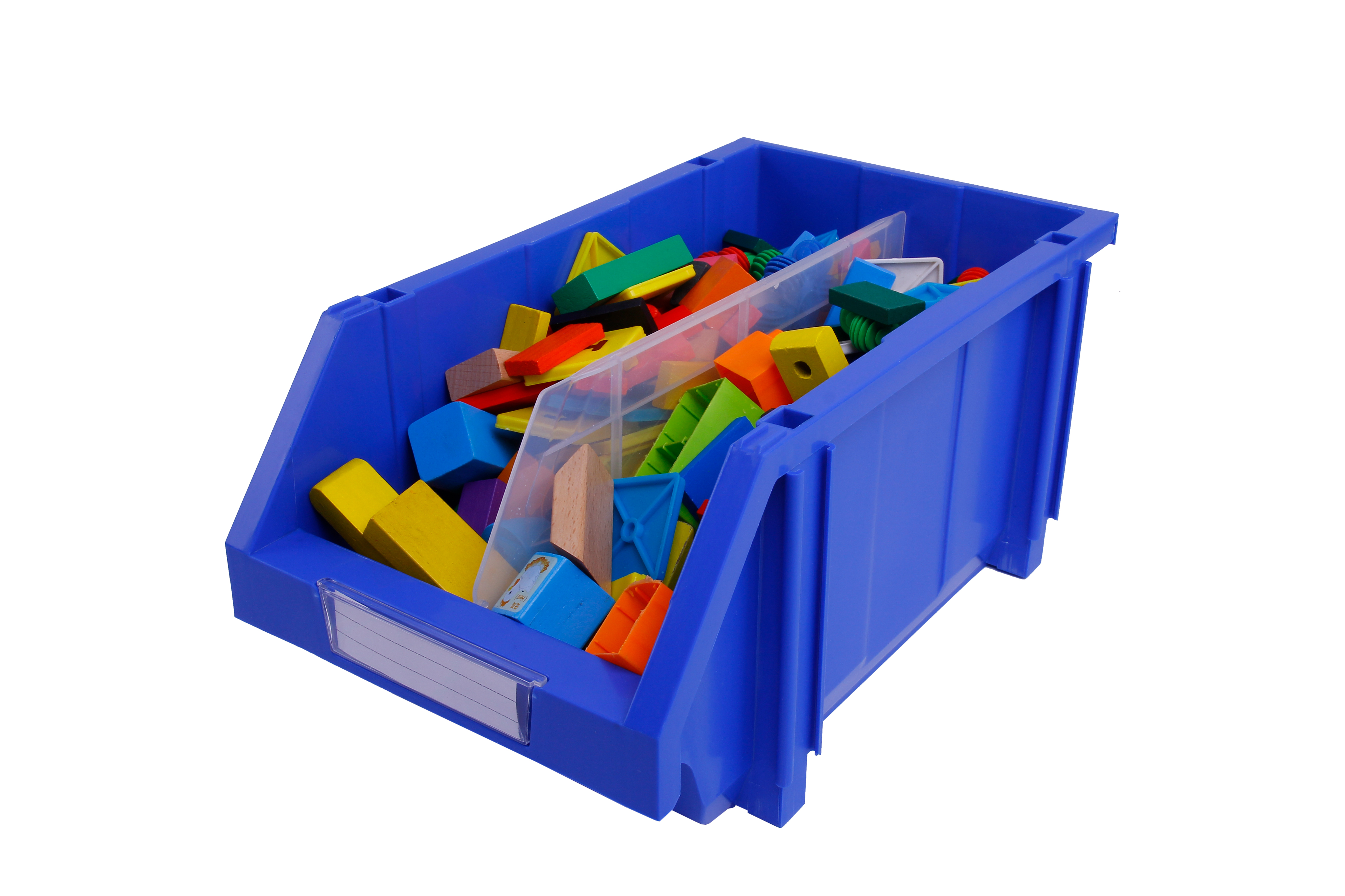 Solid Box Warehouse Storage Open Front PP Bins for Stacking Bolts and Screws