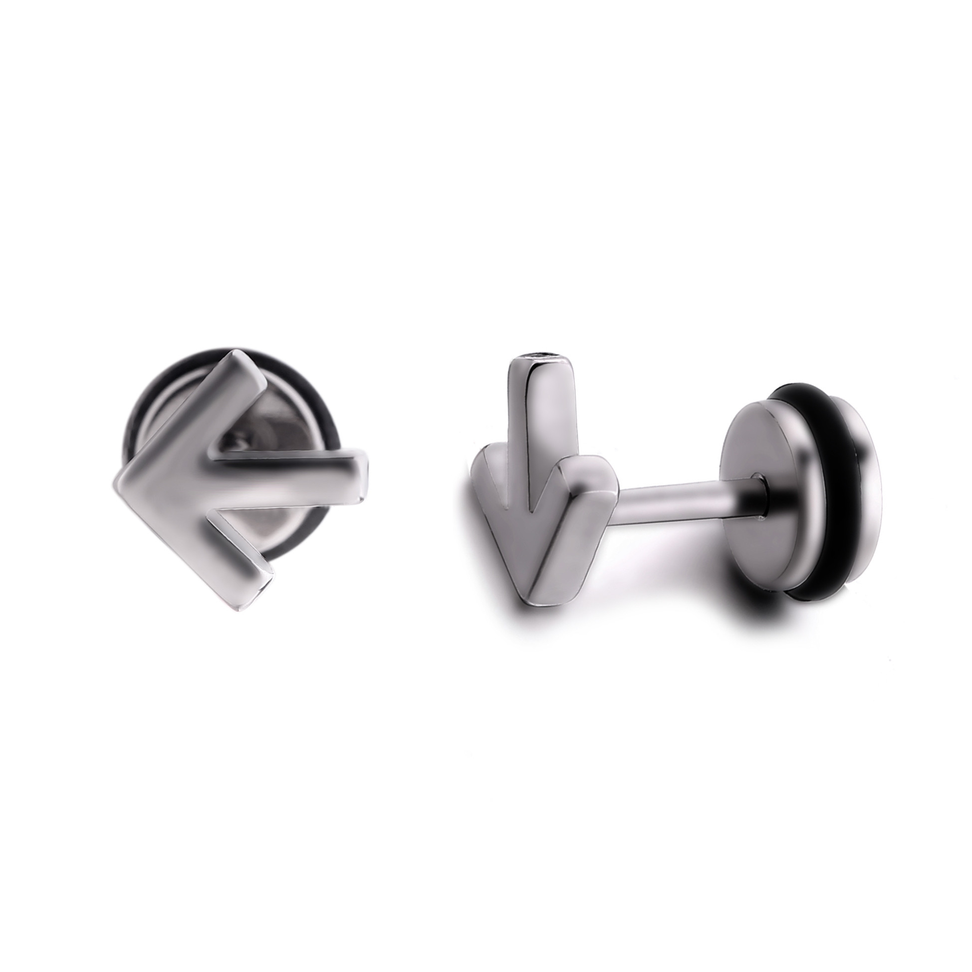 Luxury simple design cute not obvious arrowhead girl kid jewelry gift wear stud earring