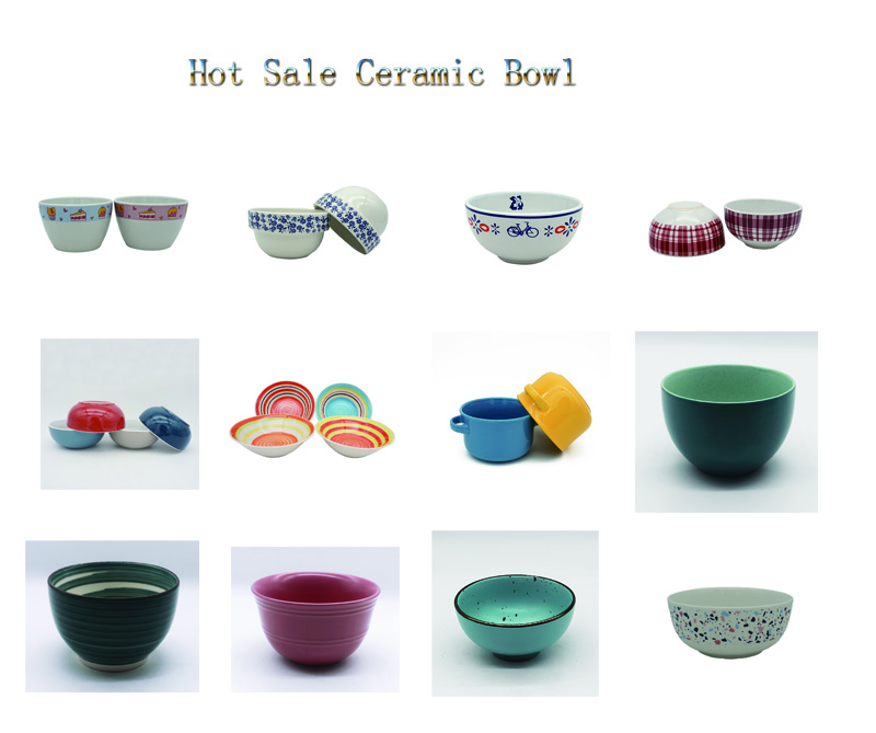 Customized Print Ceramic Oven Bowl For Noodle Ramen Food OEM