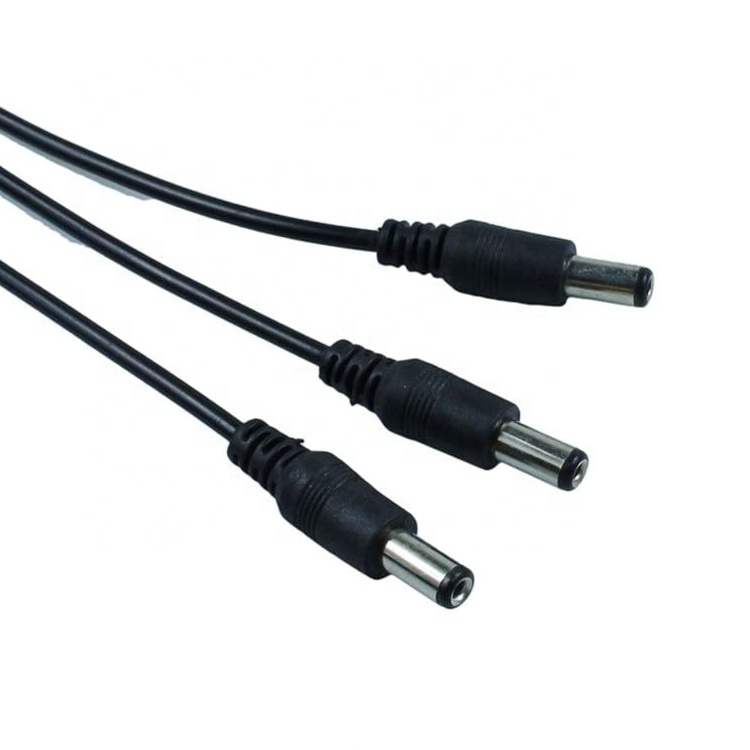 1 Input to 3 Output 1 Female to 3 Male 5.5x2.1 mm DC Power Supply Splitter Cable for CCTV Led Strip