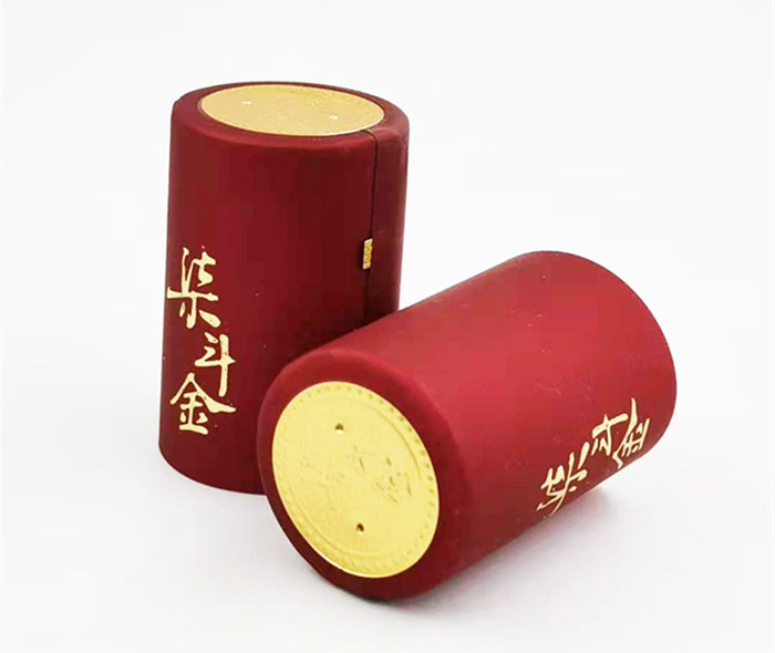 PVC Wine Bottle Shrink Caps Capsules Pilfer Proof 60mm Length For Decoration
