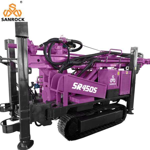 Hydraulic Well Drilling Equipment Rotary Borehole 450m Water Well Drilling Rig