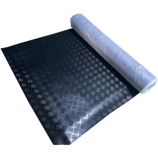 Anti slip flooring checker rubber sheet checker plate five bar anti slip rubber