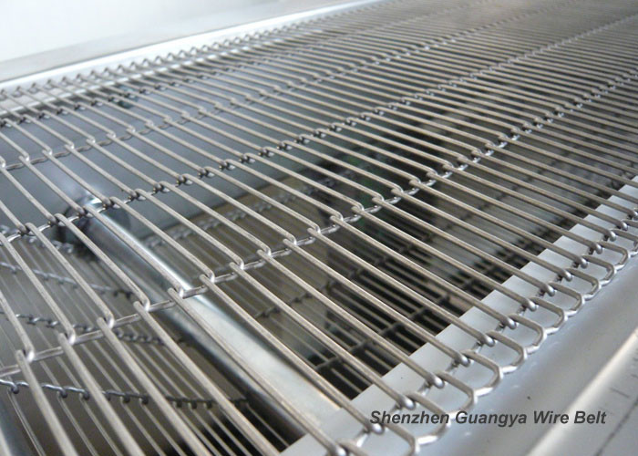 Argon Welding 5.64mm Pitch Woven Wire Mesh Conveyor Belt
