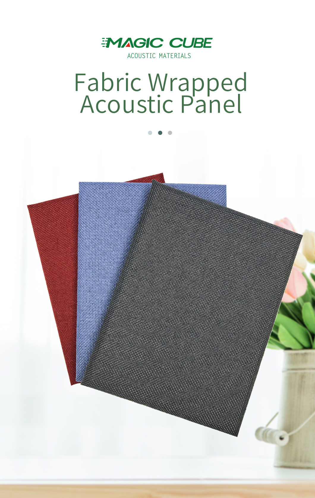 Soundproof Decoration Material High Density Fabric Covered Acoustic Board